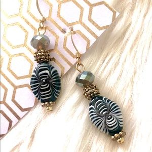 Zebra Stripe Dangly Earrings!!!!